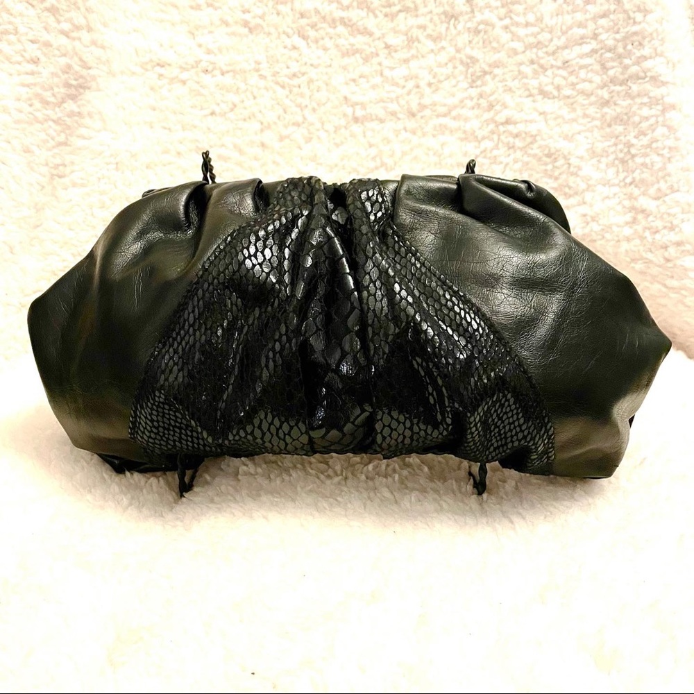 Black Puffy Clutch Purse
